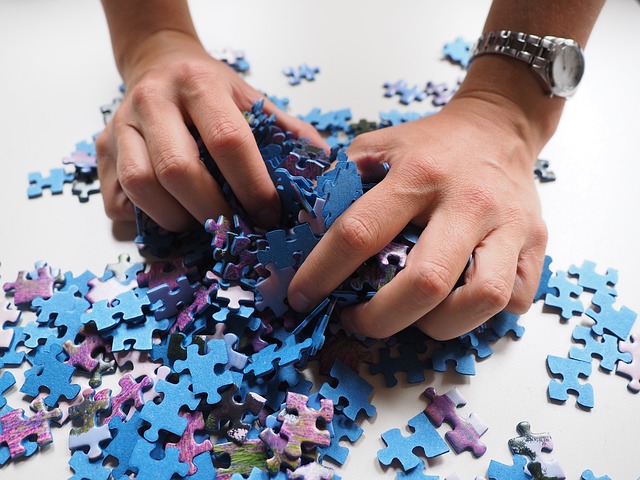 míchání puzzle